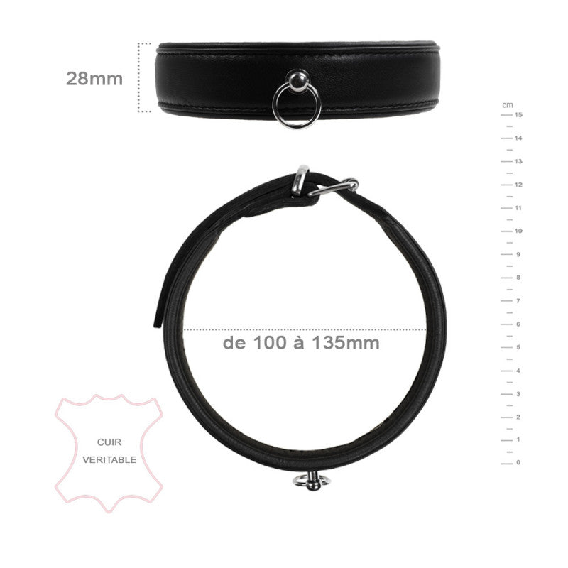 Collier Anneau 25mm Noir