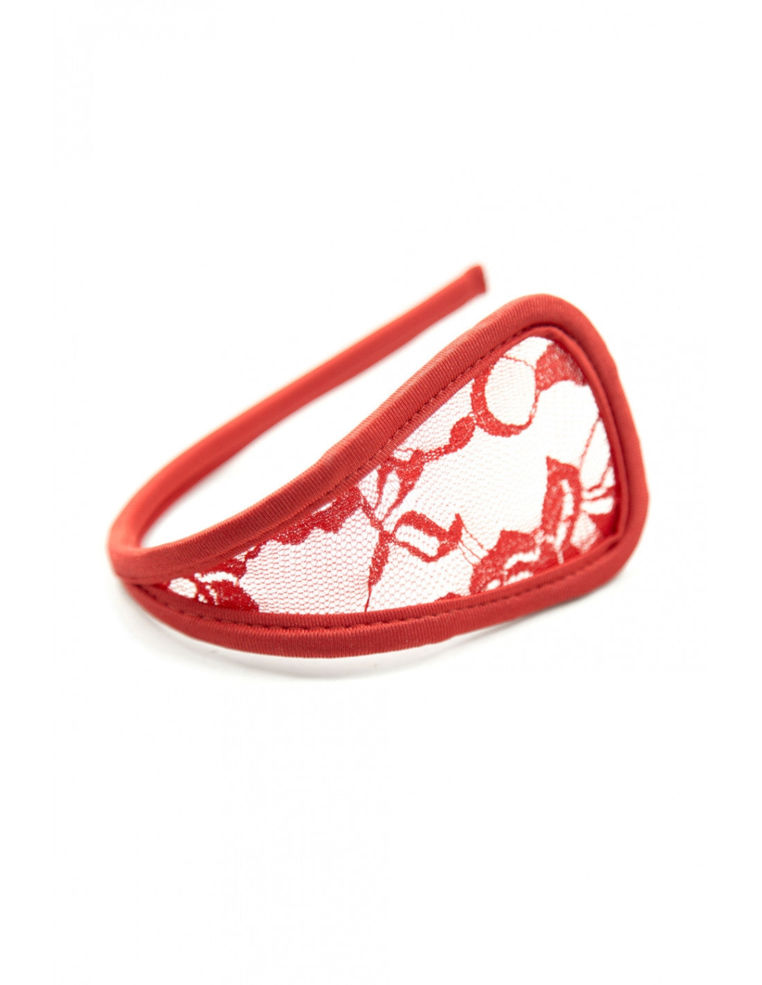 C-String sans liens en dentelle rouge