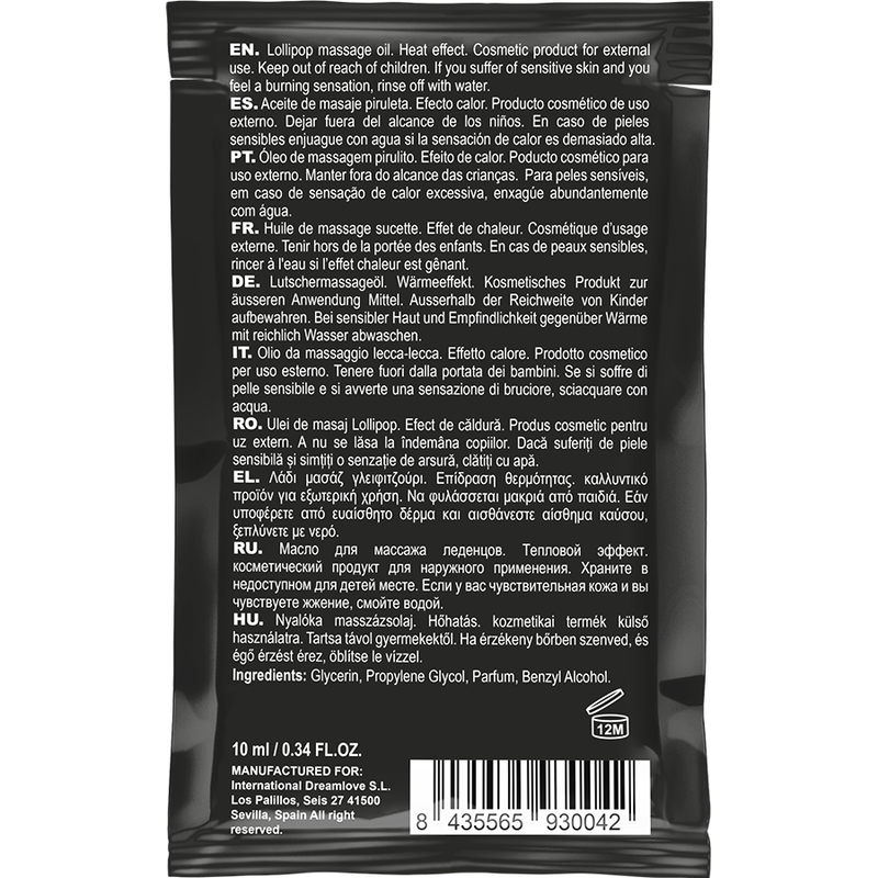 Huile de Massage Kissable 10 ml