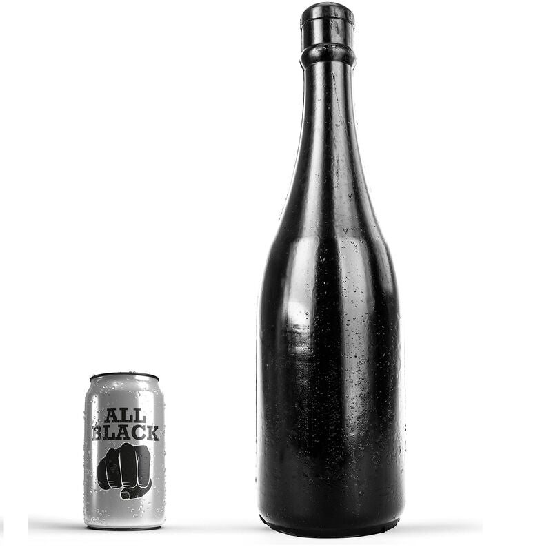 Buttplug All Black forme bouteille 39,5 cm