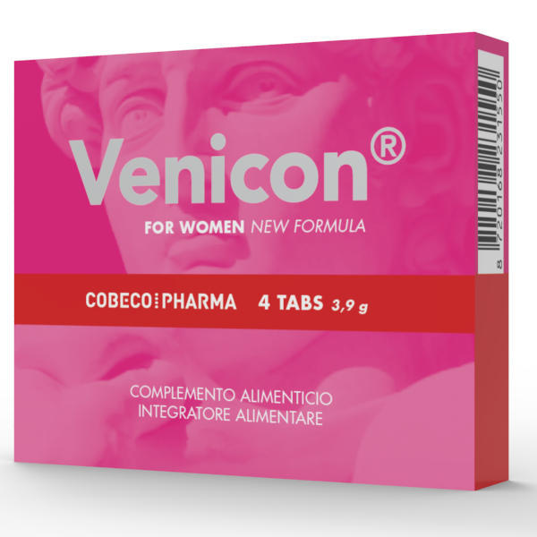 Cobeco - Venicon Supplément Libido Féminin 4 Capsules - COBECO PHARMA | pharmacie, compléments alimentaires, pilules pour femmes | Dimensions : 4