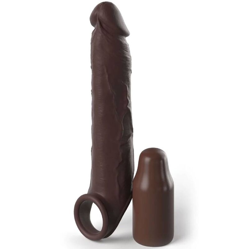 Fantasy X- Tensions - Pipedreams Rallonge W Sangle 17,78 Cm Marron - FANTASY X-TENSIONS | sextoys, jouets sexuels pour hommes, accessoires de pénis, manchons péniens sans extension | Dimensions : 374