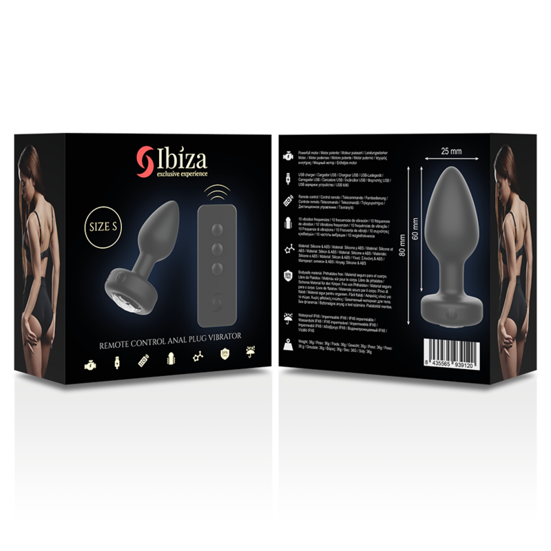 Ibiza Plug Anal Télécommandé S - Vibrations et Plaisir Intense