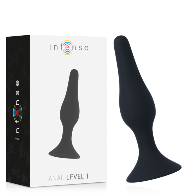 Intense - Anal Niveau 1 10,5Cm Noir - INTENSE ANAL TOYS | sextoys, anal, bouchons anaux | Dimensions : 88