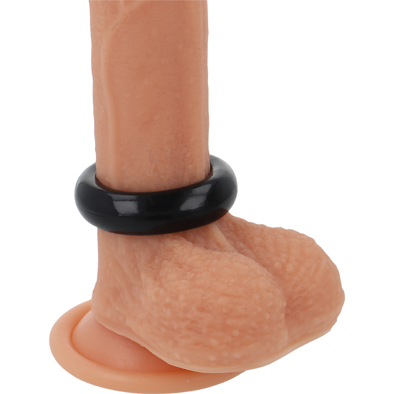 Powering - Anneau Pénis Super Flexible Et Résistant 3.8Cm Pr04 Noir - POWERING | sextoys, jouets sexuels pour hommes, accessoires de pénis, anneaux de pénis, cockrings sans vibration | Dimensions : 34