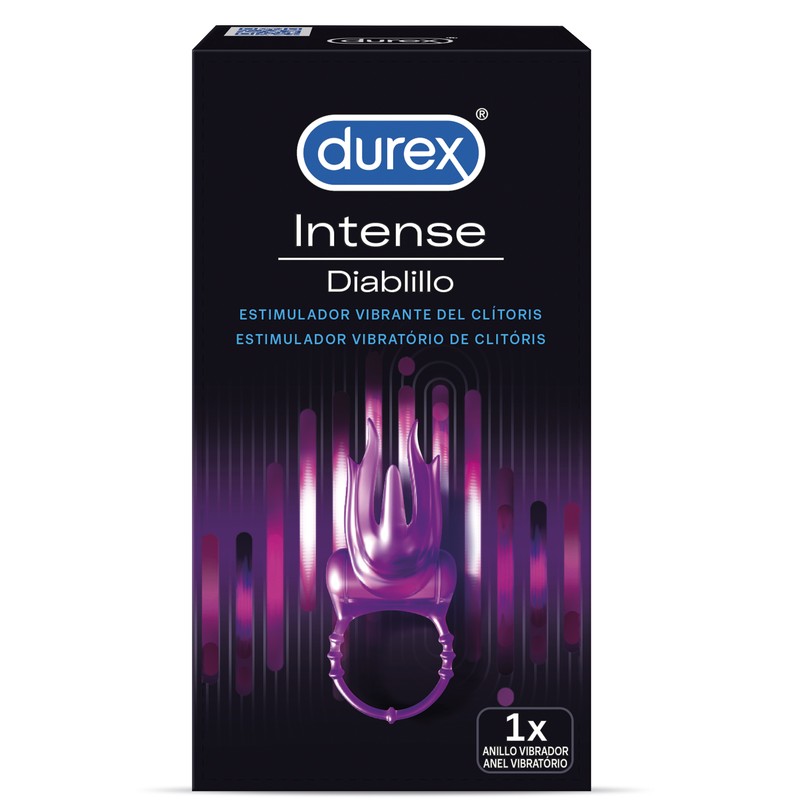 Durex - Anneau Pénis Vibrant Diablillo Intense - DUREX TOYS | sextoys, jouets pour femmes, stimulateurs, pour clitoris | Dimensions : 30