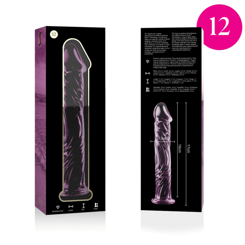 Gode en Verre Borosilicate Rose Nebula Series by Ibiza