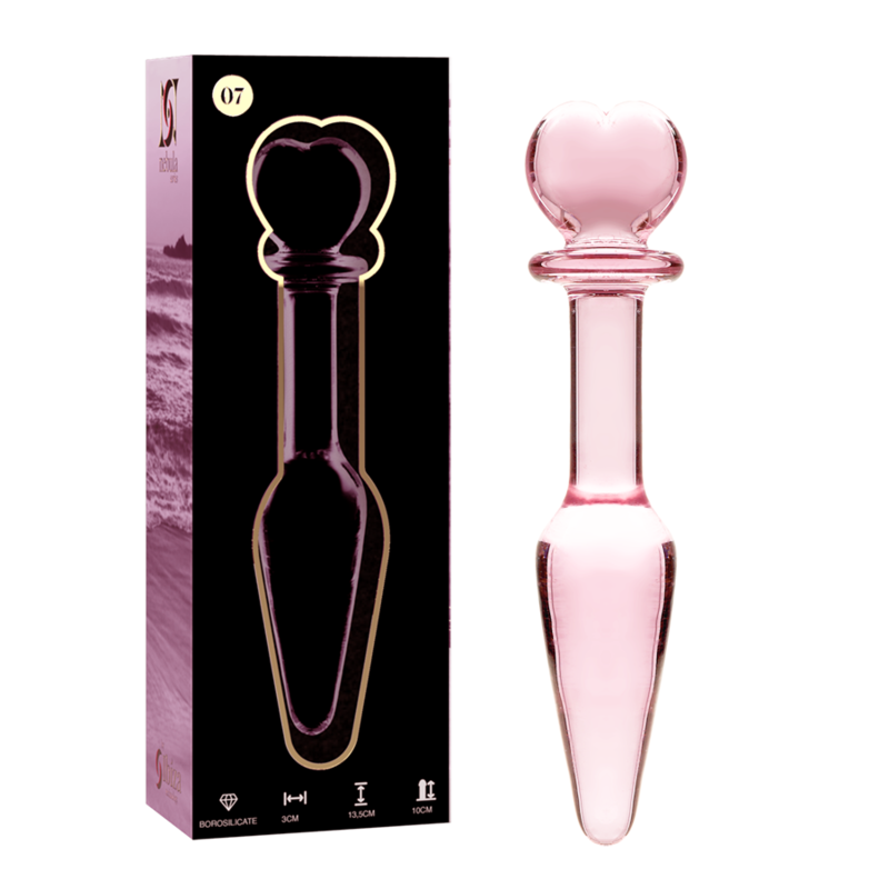 Plug Anal Rose en Verre Borosilicate NEBULA SERIES BY IBIZA