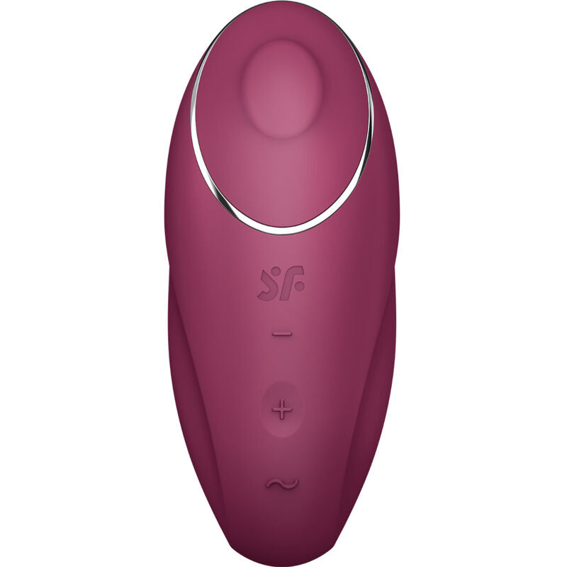 Satisfyer - Tap & Climax 1 Vibrateur Lay-On Rouge - SATISFYER LAYONS | sextoys, vibrateurs, vibromasseurs clitoridiens à poser | Dimensions : 266