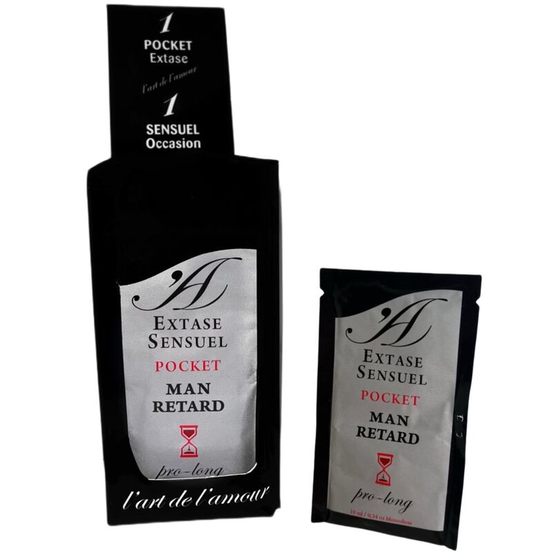 Extase Sensual - Poche Retardant Masculin 10 Ml - EXTASE SENSUAL | pharmacie, stimulants pour garçons, retardants | Dimensions : 14