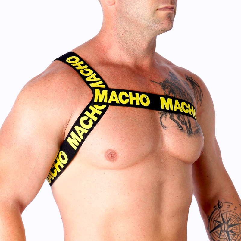 Macho - Harnais Romain Jaune S/M