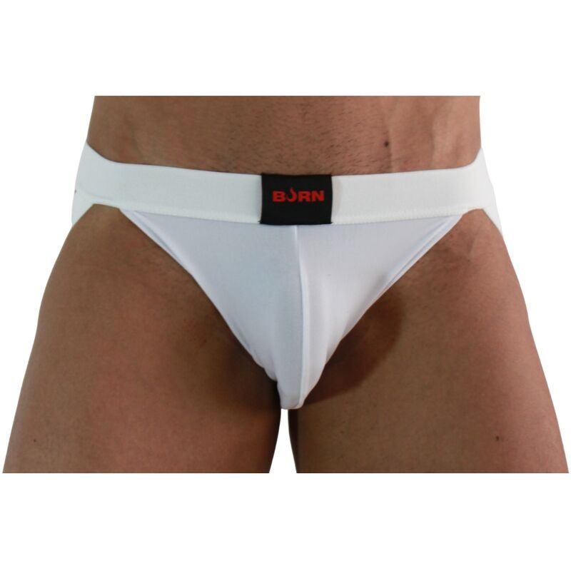 Burn - 007 Jock Lycra Blanc L - BURN | mode et lingerie, lingerie homme, jockstraps | Dimensions : 44