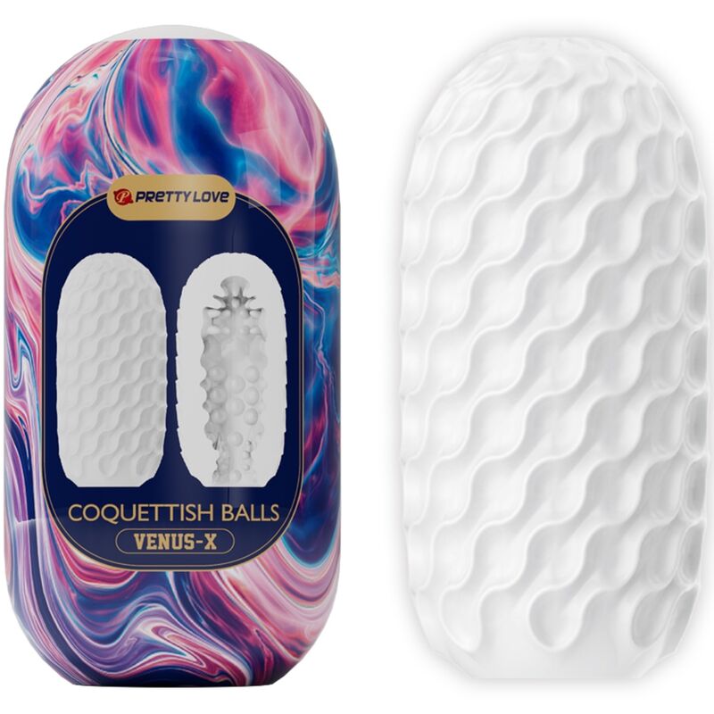 Pretty Love - Coquettish Balls Masturbateur Homme En Silicone Blanc - PRETTY LOVE | sextoys, jouets sexuels pour hommes, divers masturbateurs | Dimensions : 0