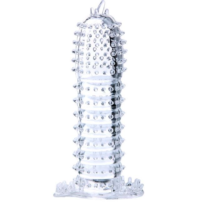 Baile - Gaine Pénienne Avec Points Stimulants Transparents 14 Cm - BAILE FOR HIM | sextoys, jouets sexuels pour hommes, accessoires de pénis, manchons péniens sans extension | Dimensions : 61