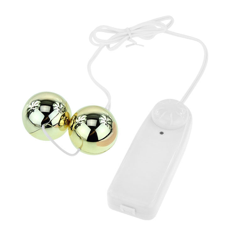 Baile - Vibrateur Balles Chinois Golden - BAILE STIMULATING | sextoys, jouets pour femmes, boules chinoises, balles de base | Dimensions : 88