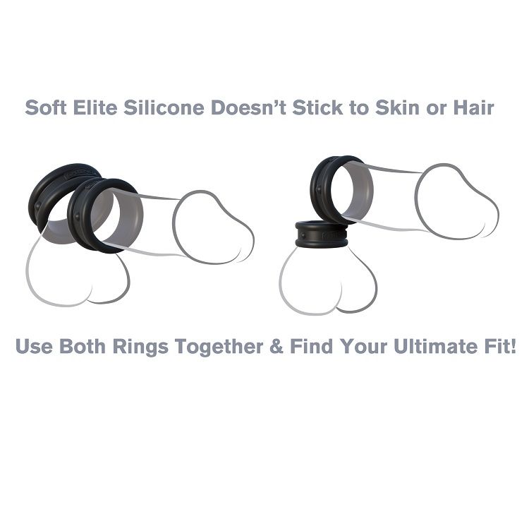 Fantasy C-Ringz - Bagues En Silicone Max / Large - FANTASY C-RINGZ | sextoys, jouets sexuels pour hommes, accessoires de pénis, anneaux de pénis, cockrings sans vibration | Dimensions : 65