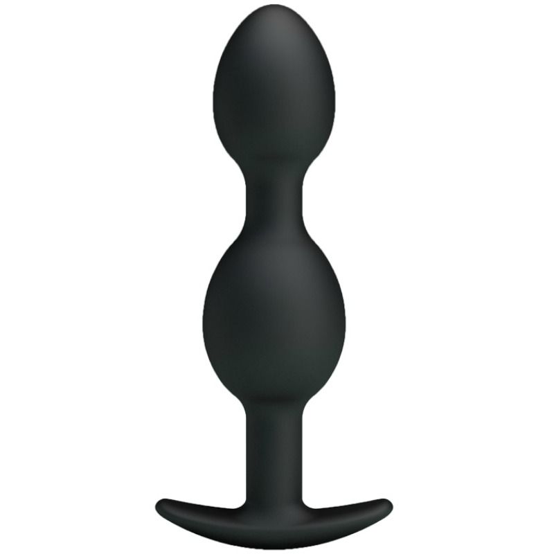 Pretty Love - Balles Anal En Silicone 12.5 Cm Noires - PRETTY LOVE BOTTOM | sextoys, anal, bouchons anaux | Dimensions : 110