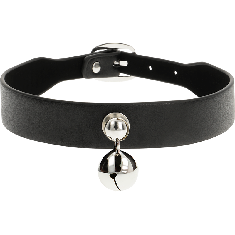 Collier en cuir vegan avec hochet