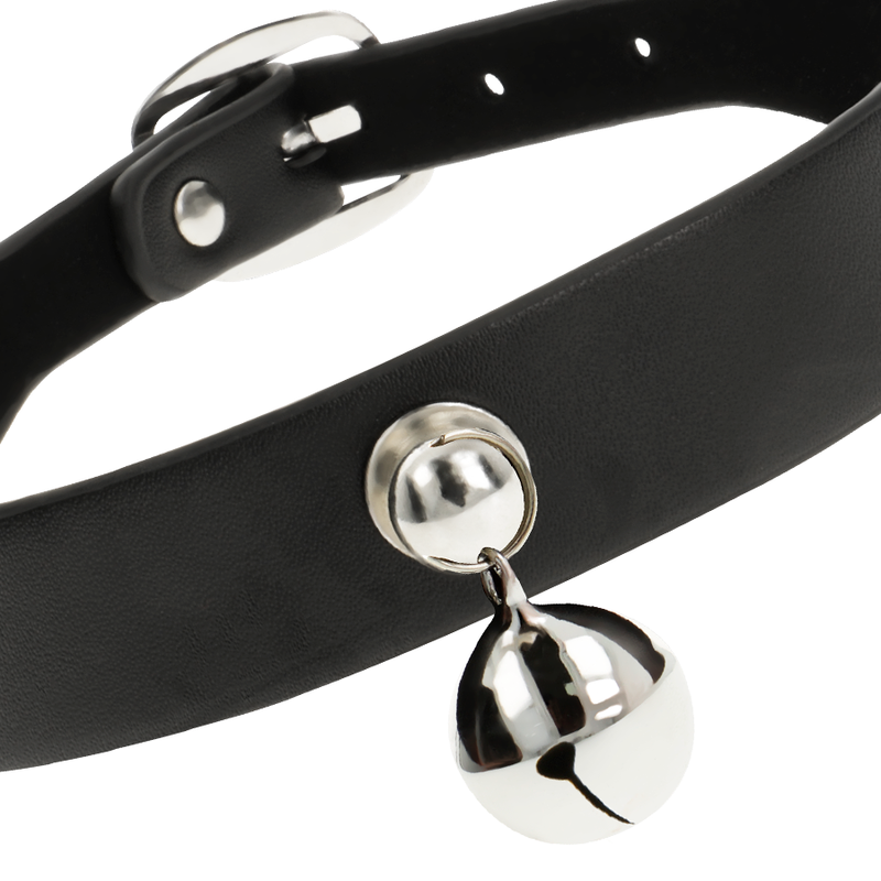 Collier en cuir vegan avec hochet