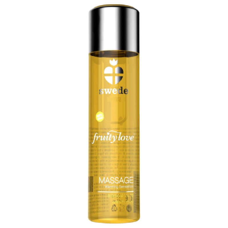 Swede - Fruity Love Huile De Massage Effet Chauffant Fruité Tropical Au Miel 120 Ml. - SWEDE | pharmacie, pour les massages, avec effet thermique | Dimensions : 180