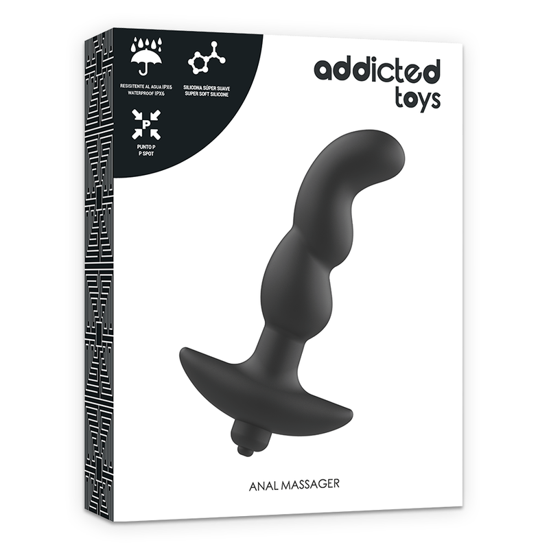 Masseur Anal avec Vibration Noire Modèle 2