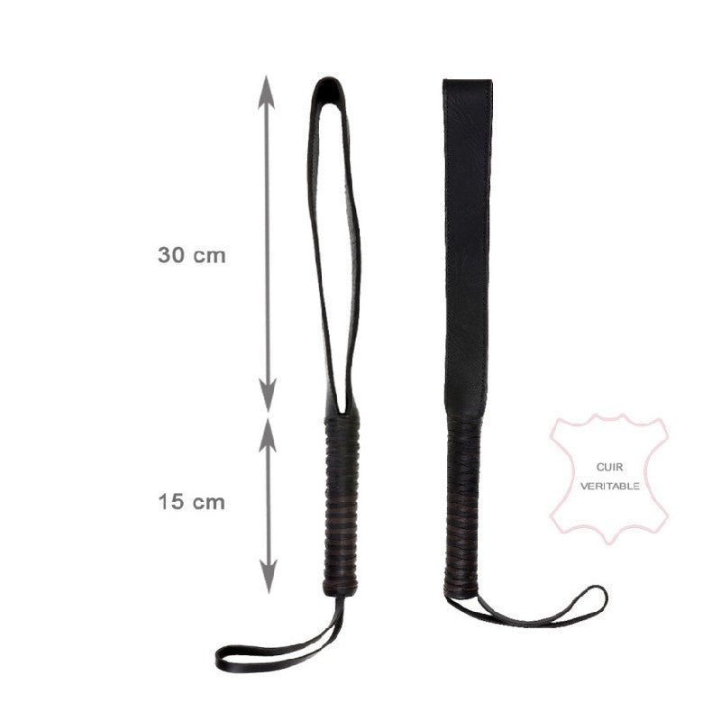 ;;Paddle Cuir 45 cm Noir