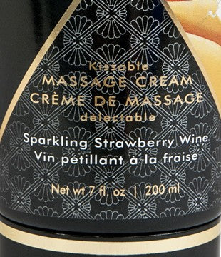 ;Crème de Massage Fraise Vin Pétillant 200ml - Shunga