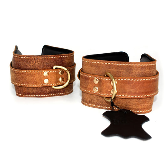Menottes Cuir Marron