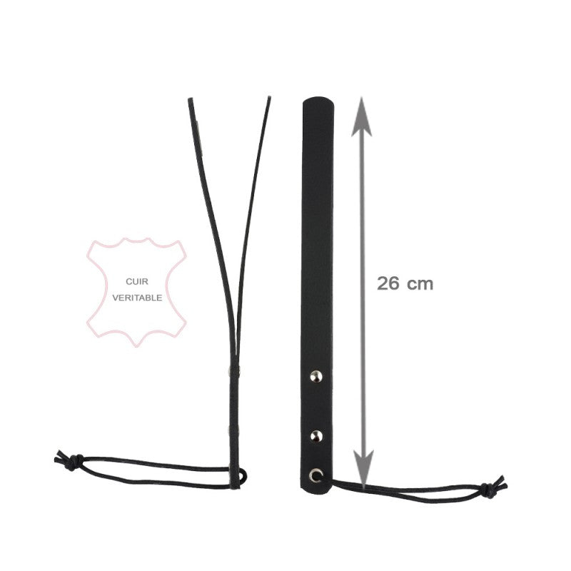 Paddle Cuir 25cm Noir