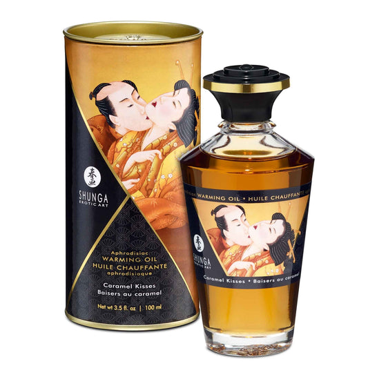 Huile Chauffante Massage Baisers au Caramel 100 ml - Shunga