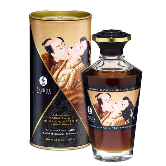 Huile Chauffante Massage Latté d'Amour Crémeux - Shunga