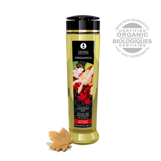 Huile de Massage Organica Délice d'Érable Délectable - Shunga