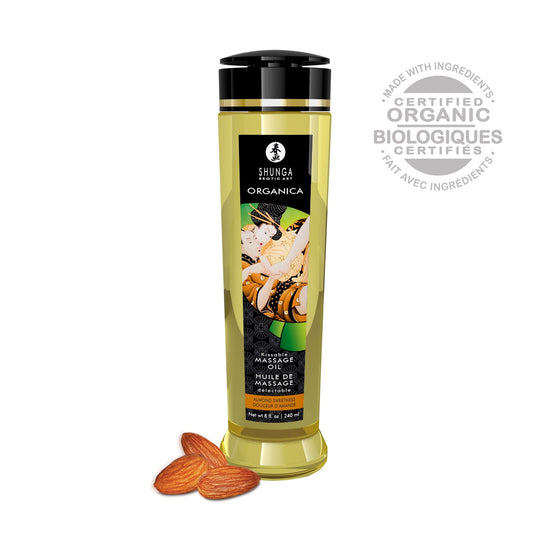 Huile de Massage Organica Douceur d'Amande Délectable - Shunga