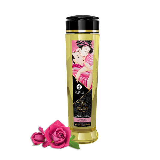 Huile de Massage Érotique Aphrodisia "Rose" - Shunga