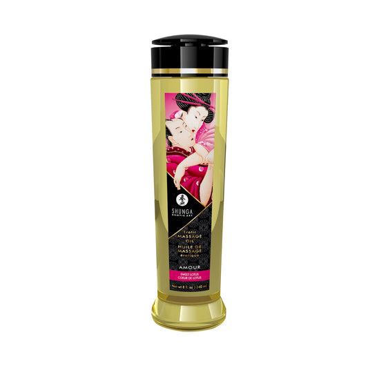 ;Huile de Massage Érotique Amour "Cœur de Lotus" - Shunga