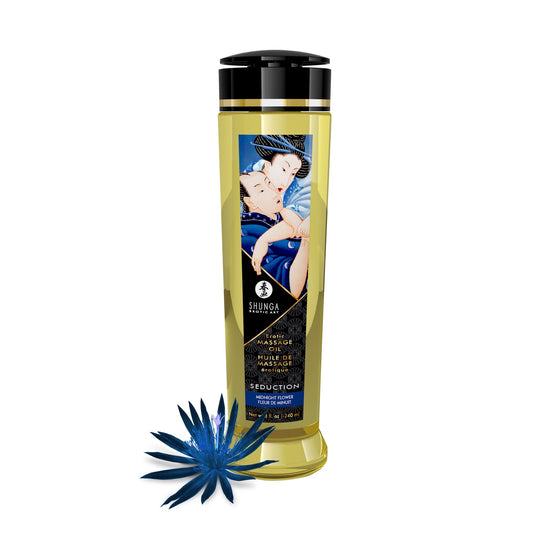 Huile de Massage Érotique Séduction "Fleur de Minuit" - Shunga