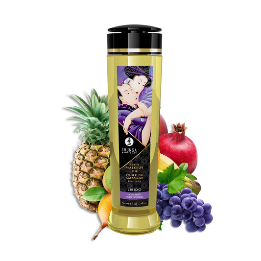 Huile de Massage Érotique Libido "Fruits Exotiques" - Shunga