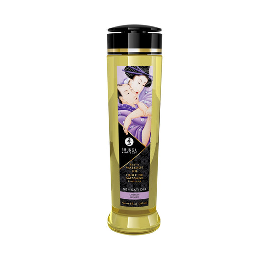 ;Huile de Massage Érotique Sensation "Lavande" - Shunga