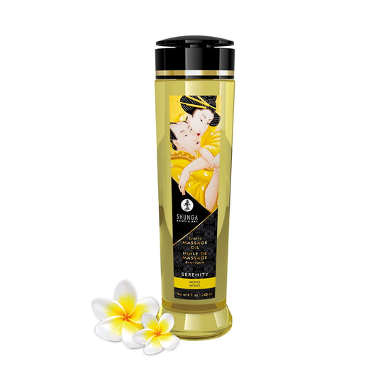 Huile de Massage Érotique Serenity "Monoï" - Shunga