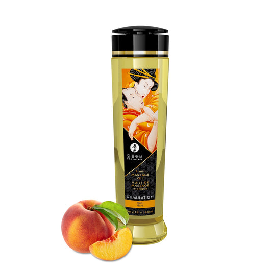 Huile de Massage Érotique Stimulation "Pêche" - Shunga