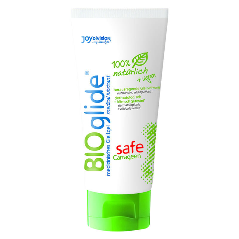 Joydivision Bioglide - Safe Avec Carraghène Lubrifiant 100 Ml - JOYDIVISION BIOGLIDE | pharmacie, lubrifiants, bio bio | Dimensions : 130