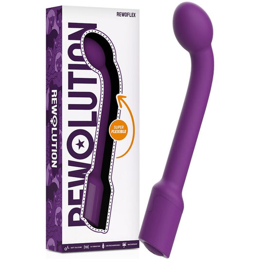 Rewolution - Rewoflex Vibrateur Stimulateur De Point G Flexible - REWOLUTION | sextoys, vibrateurs, vibromasseurs point g | Dimensions : 194