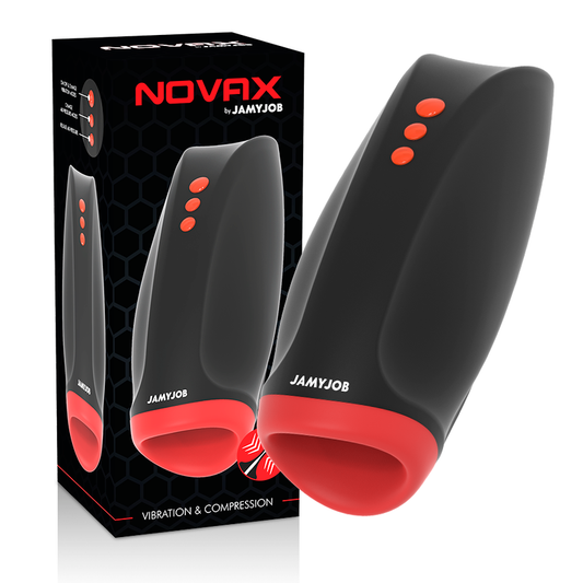 Jamyjob - Masturbateur Novax Avec Vibration Et Compression - JAMYJOB | sextoys, jouets sexuels pour hommes, divers masturbateurs | Dimensions : 476