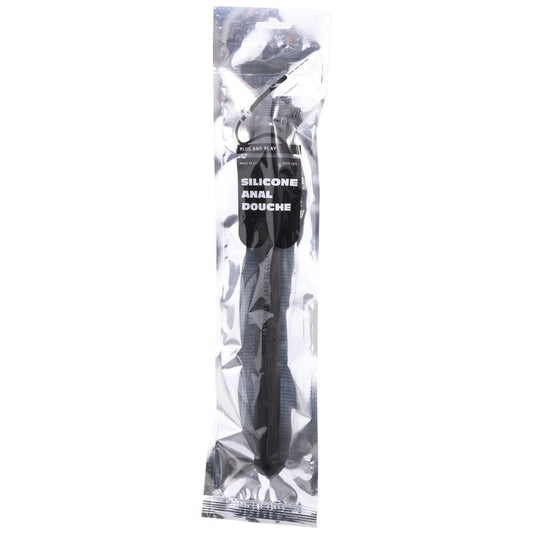 Douche anale silicone souple All Black 27 cm
