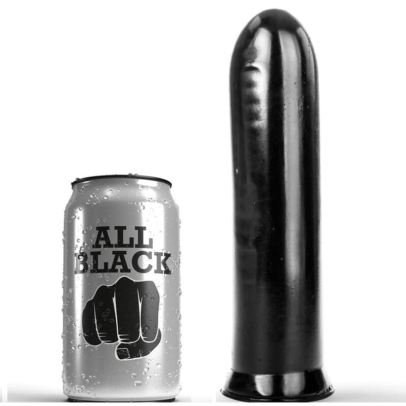 All Black - Gode Noir 19 Cm - ALL BLACK | sextoys, anal, bouchons anaux | Dimensions : 345
