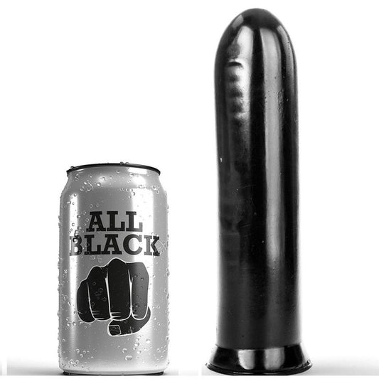 All Black - Gode Noir 19 Cm - ALL BLACK | sextoys, anal, bouchons anaux | Dimensions : 345