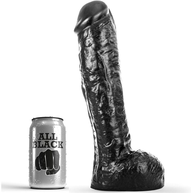 Gode All Black 29 cm épais et veiné