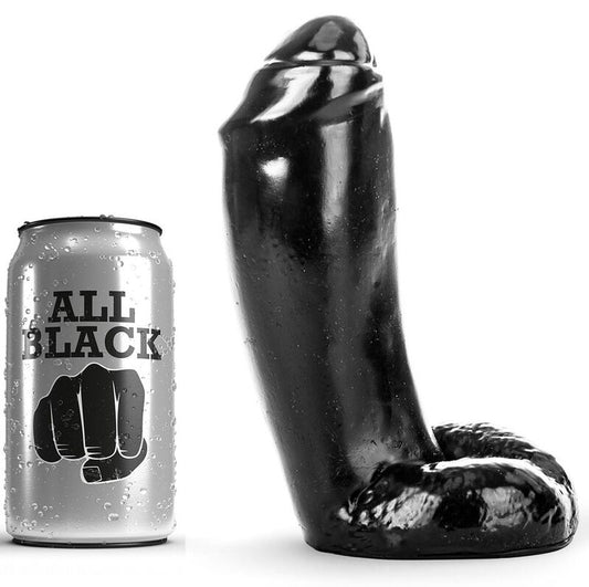 All Black - Gode Réaliste 18 Cm - ALL BLACK | sextoys, godes sans vibration, pénis réalistes | Dimensions : 520