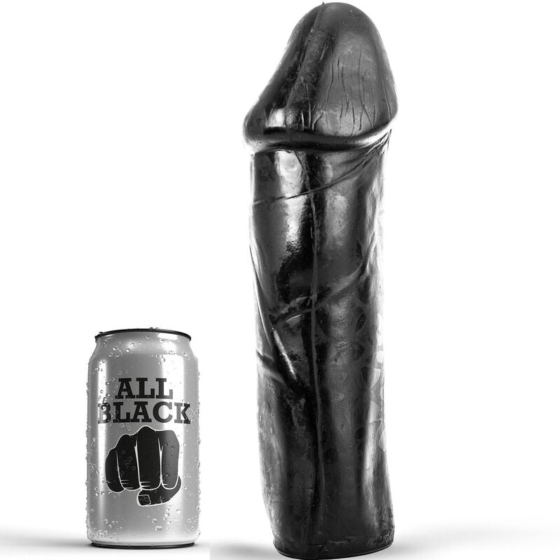 Gode All Black 28 cm sans testicules