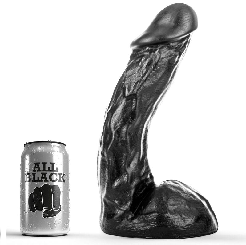 Gode All Black 28 cm courbé puissant